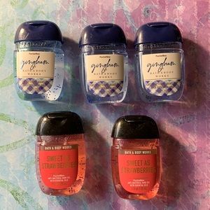 Bath & Body Works PocketBac - 5pc - Sweet as Strawberries & Gingham